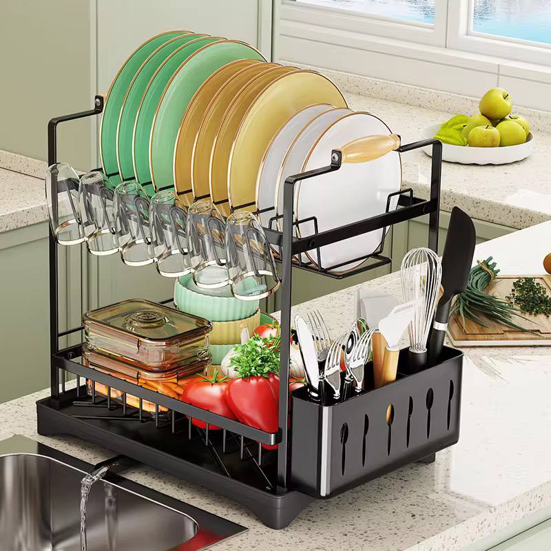 premium quality 2 tier dish rack