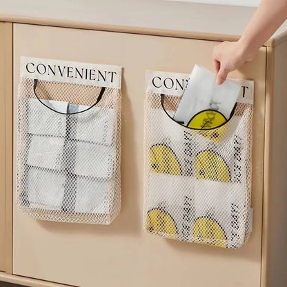 Mesh Hanging Storage Bags/Kitchen Garbage Bag Storage.