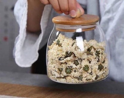 Glass storage containers /canisters
With Bamboo lid