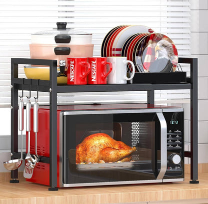 Single layer Heavy-duty Adjustable Microwave Stand