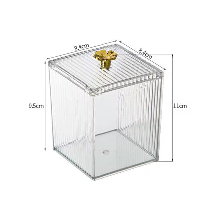 Transparent Acrylic Cotton Swab Storage Box