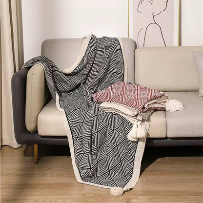 Bohemian knitted throw blankets