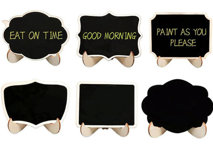 Creative multiple purposes Wood Mini Chalkboard Signs with Support Easels, Place Cards