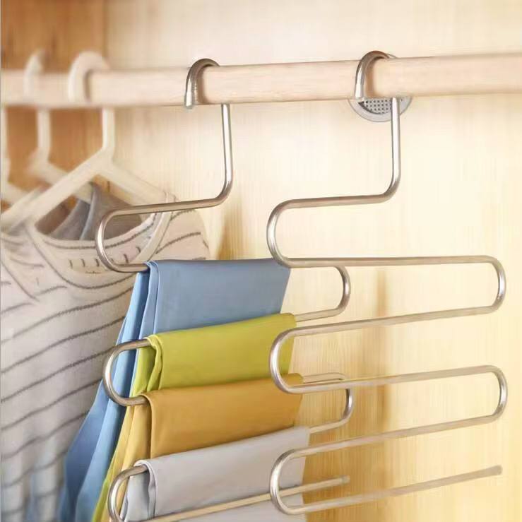 Space saving Heavy Stainless steel trouser organizer .