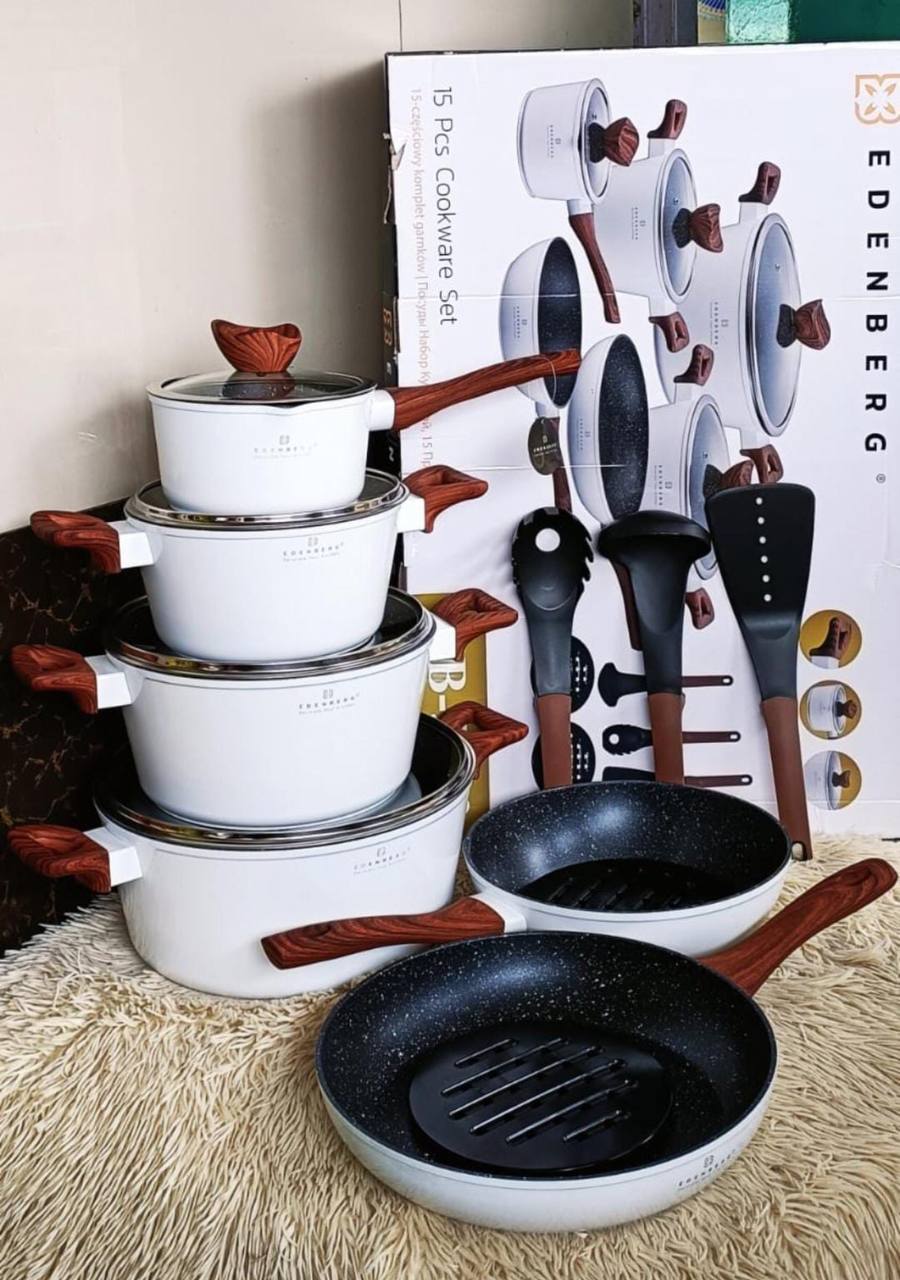 Edenberg 15 PC's Nonstick cooking pots