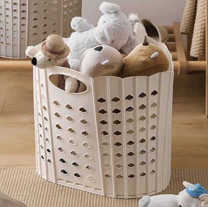Plastic Handheld Folding Dirty Clothes Basket