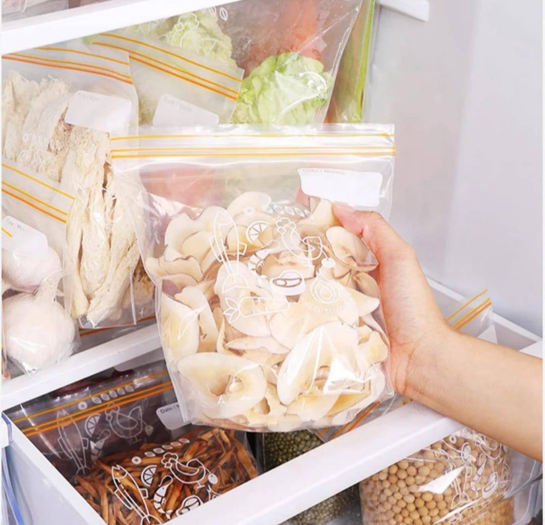 Thickened Food Grade Reusable  Storage Bags Plastic Ziplock Bags Leakproof Freezer Bags Fridge Storage Container For Meat Fruit Veggies