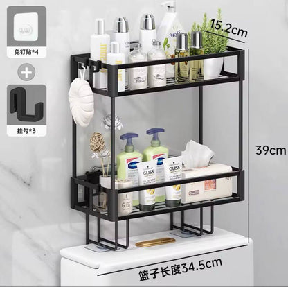 Over the toilet rack