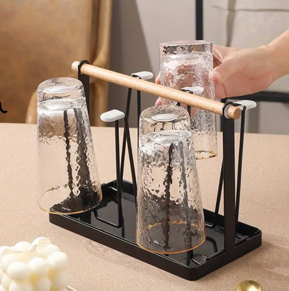 Luxury Iron cup/glass holder rack