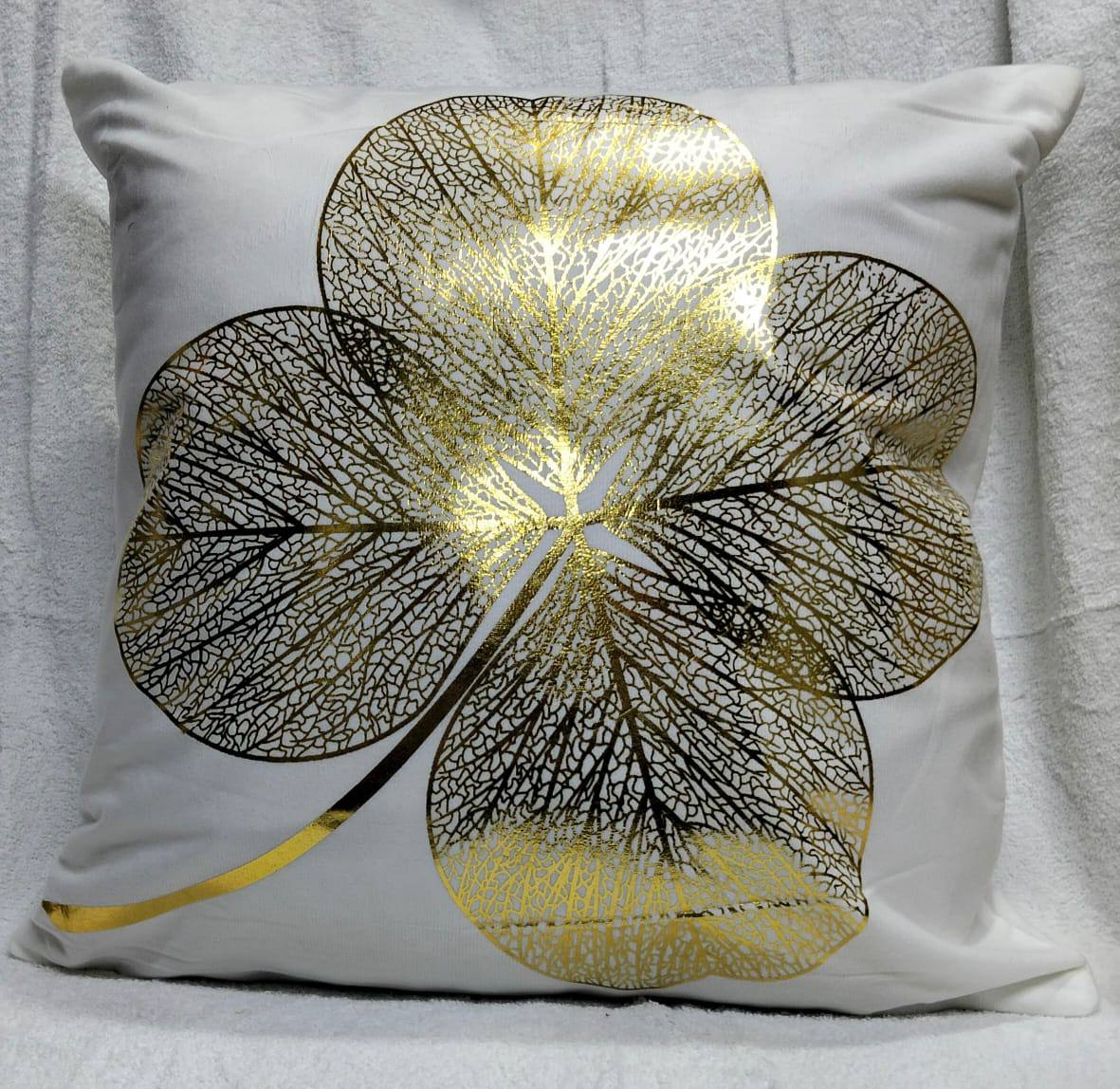 Gold printed Throw pillow covers