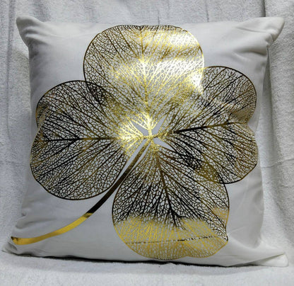 Gold printed Throw pillow covers