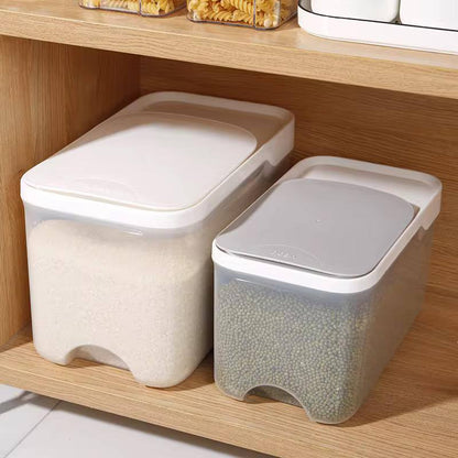 5KG Rice Bucket Insect Proof Moisture Proof Rice Grain Storage Box with Lid Transparent .
