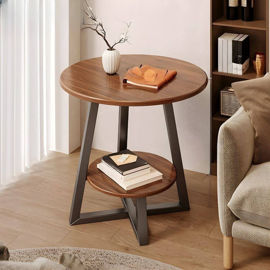 Modern Double Layer Round Side Table