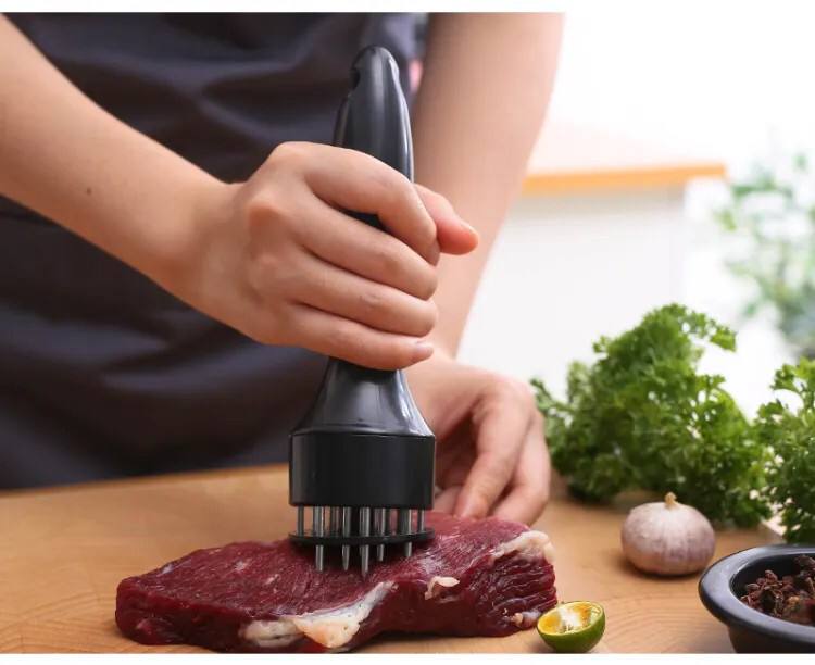 2 in 1 Meat Tenderizer Tool, 21 Stainless Steel Meat Tenderizer Needle,