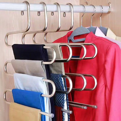 Space saving Heavy Stainless steel trouser organizer .