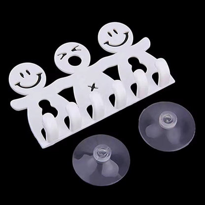 Bathroom Suction 5 Position Toothbrush Holder Rack