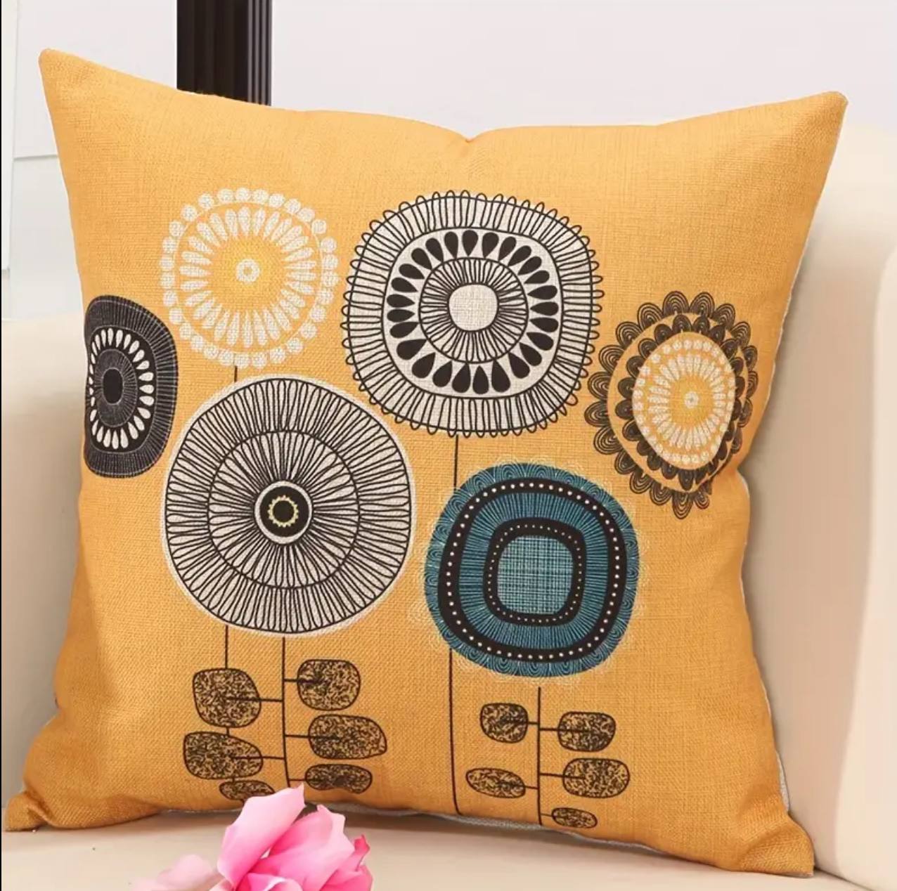 Retro Fashion Cotton Linen Blend Throw pillow Covers,