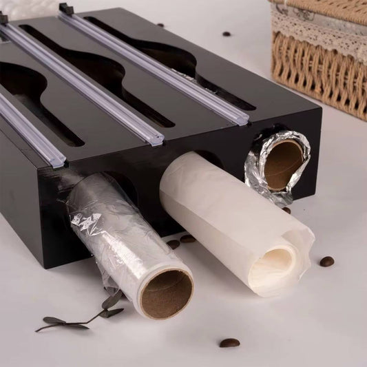 2in1 Bamboo wrap dispenser with cutter