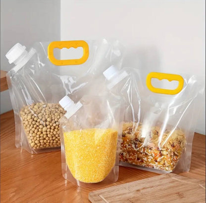 Transparent Sealed Packaging Bag Grains Moisture-proof Portable Storage Bag Kitchen Food