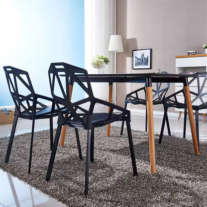 Modern simple geometric pattern like plastic chairs