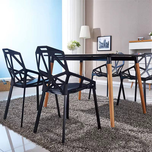 Modern simple geometric pattern like plastic chairs