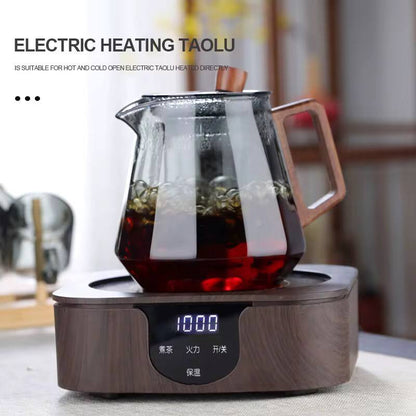 Diamond shaped heat resistant glass tea infuser Pot