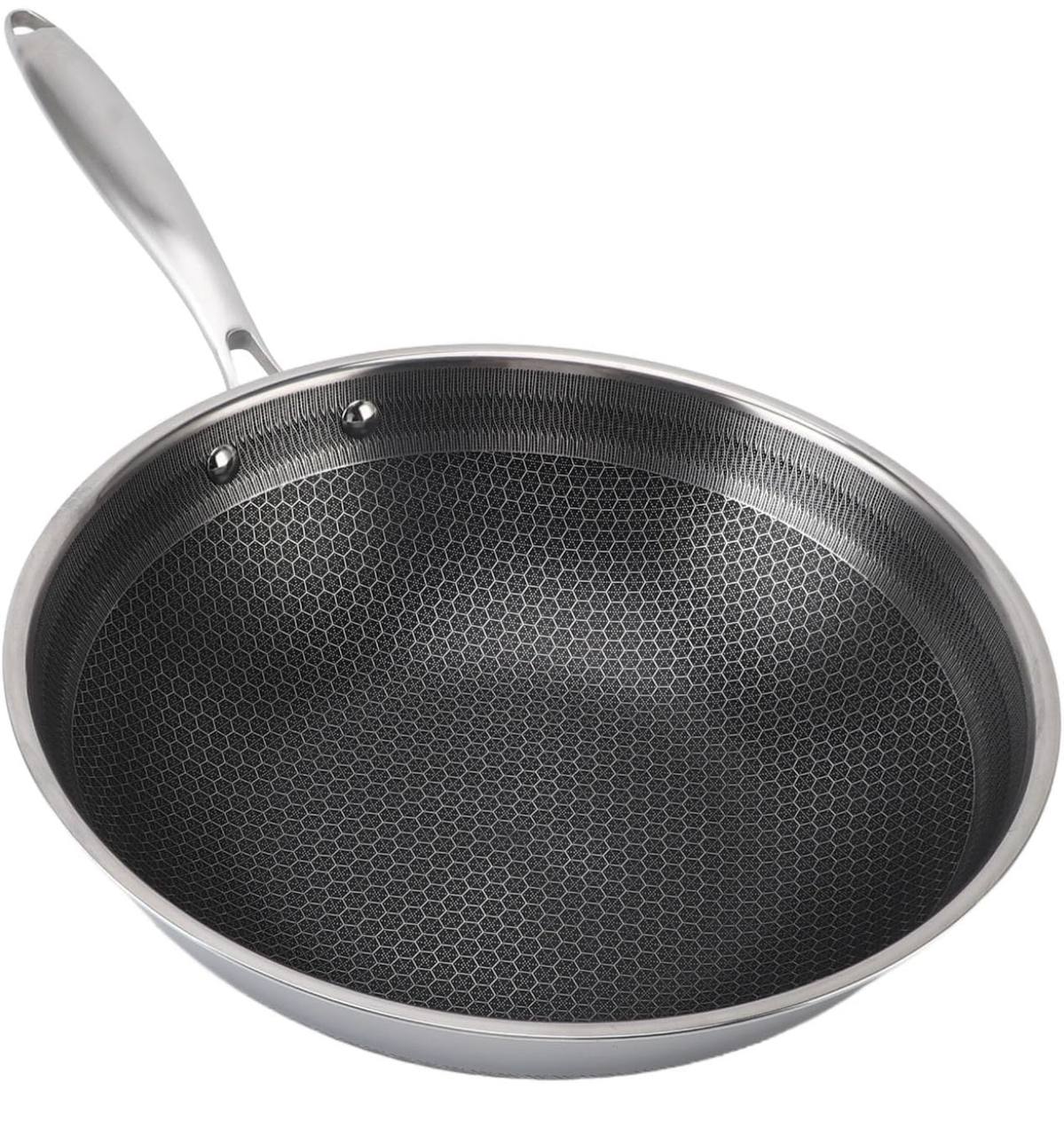 28cm Non-Stick Honeycomb Stainless Steel Frying Pan