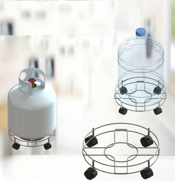 Gas cylinder moveable trolley