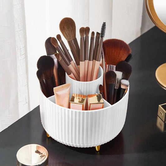 360°Rotating Desktop Makeup Brushes Organizer
