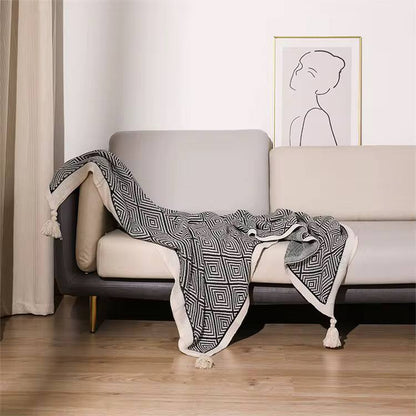 Bohemian knitted throw blankets