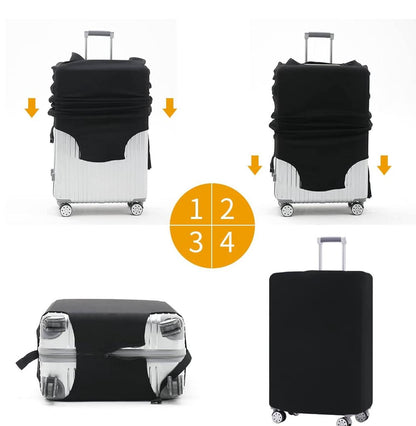 Stretchy Travel Luggage Bag / Suitcase Protector in Grey and Black Colors,