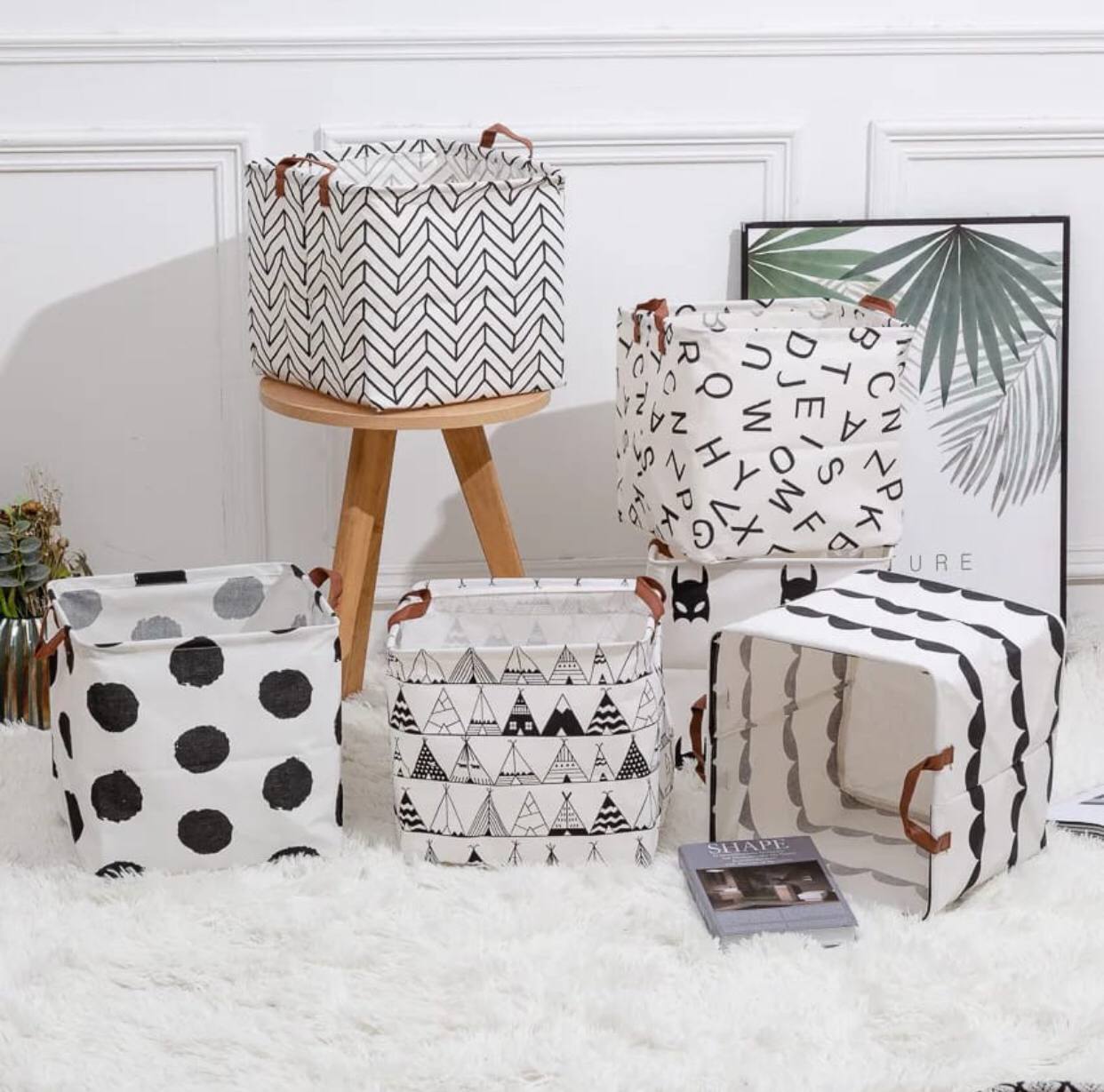 Laundry Basket Cotton and Linen