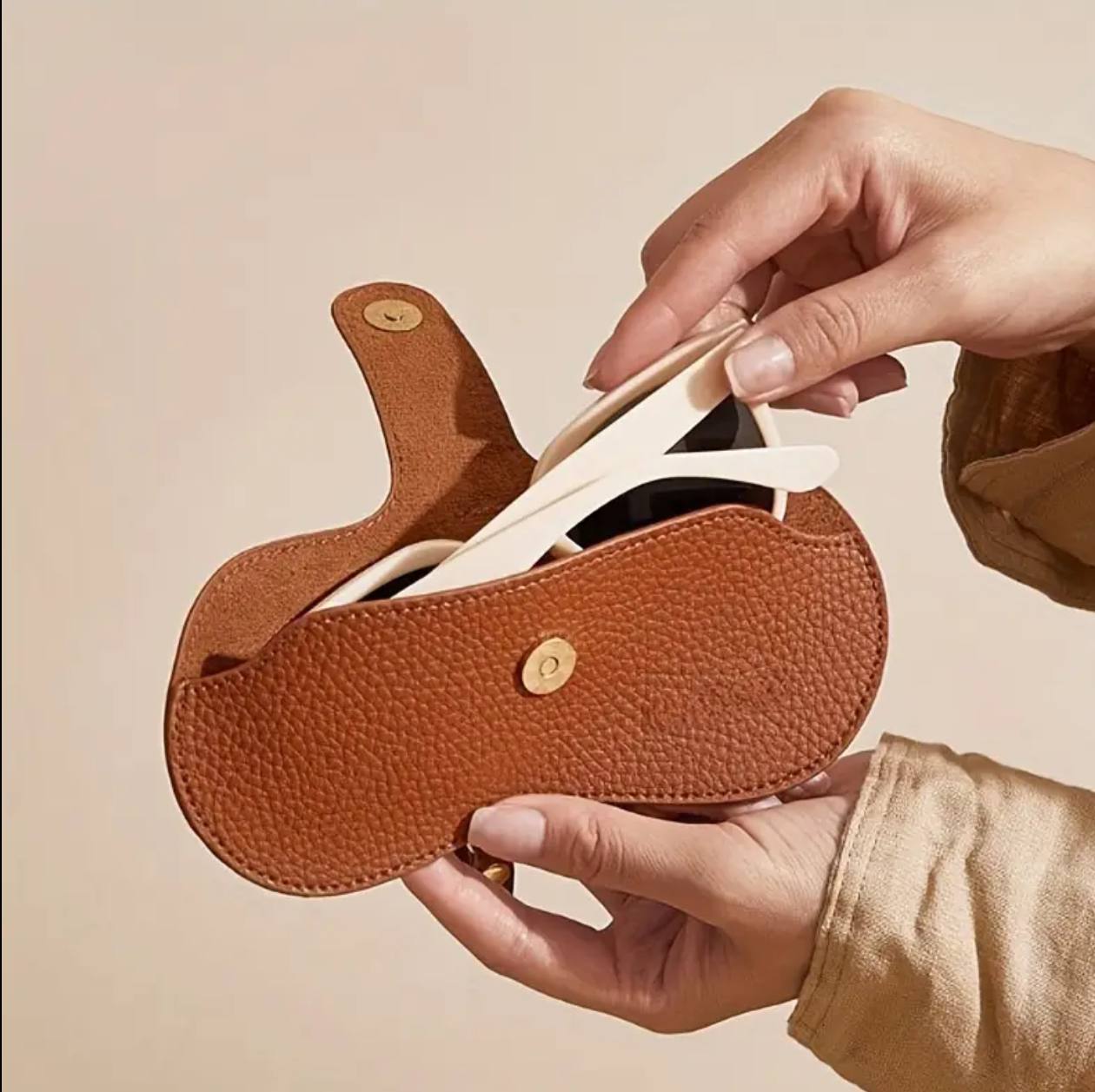 Portable PU Leather Spectacle/ Sunglasses Case