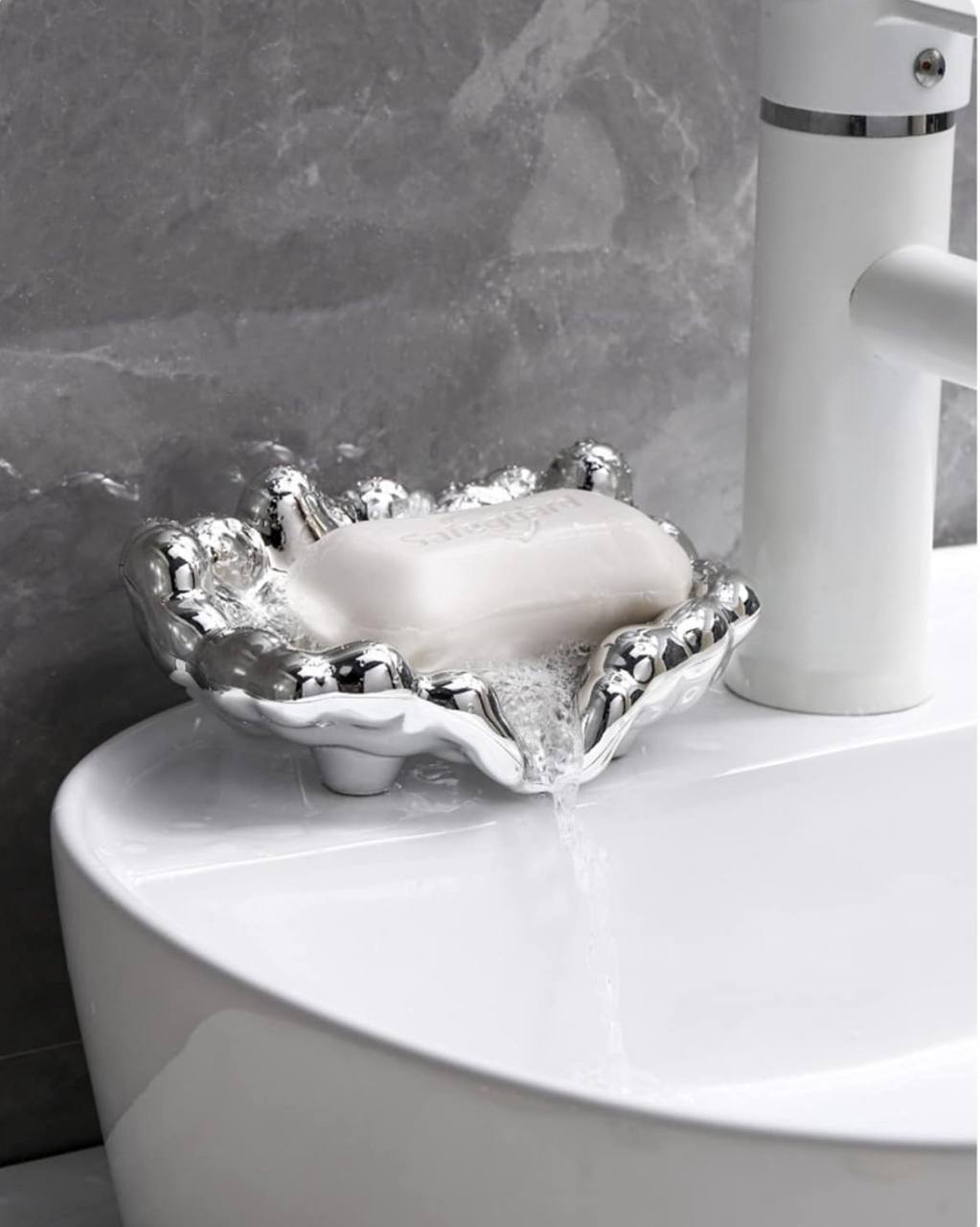 Quick Drain Golden/Silver Color Soap Dish