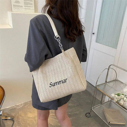 Retro Straw Woven Summer tote bag