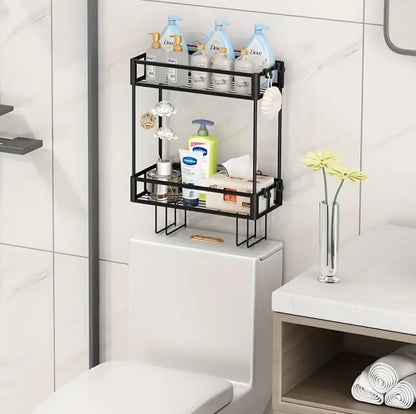 Over the toilet rack