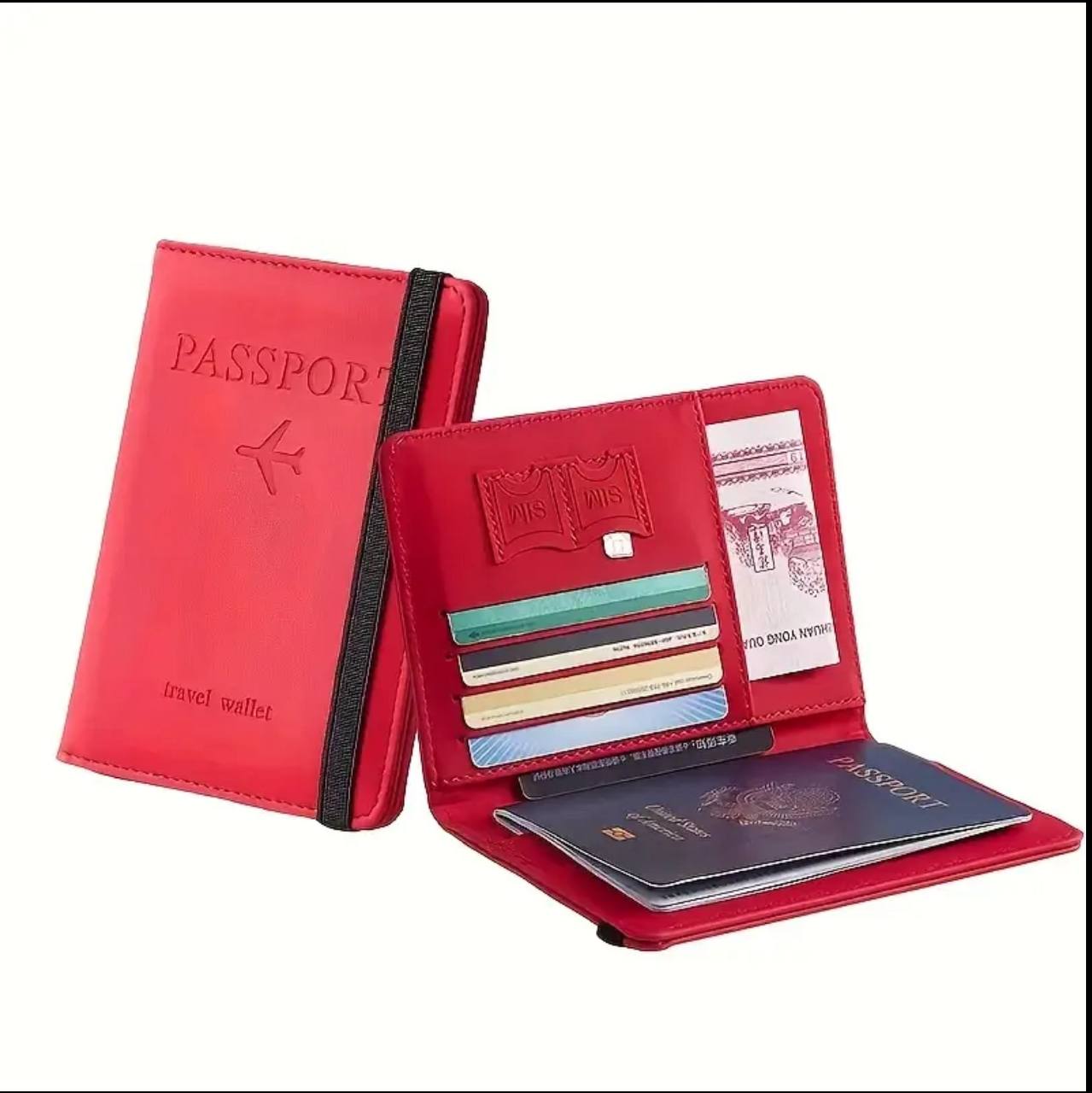Leather passport holder wallet