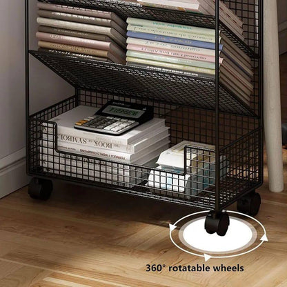 Multipurpose bookshelf stand with wheels