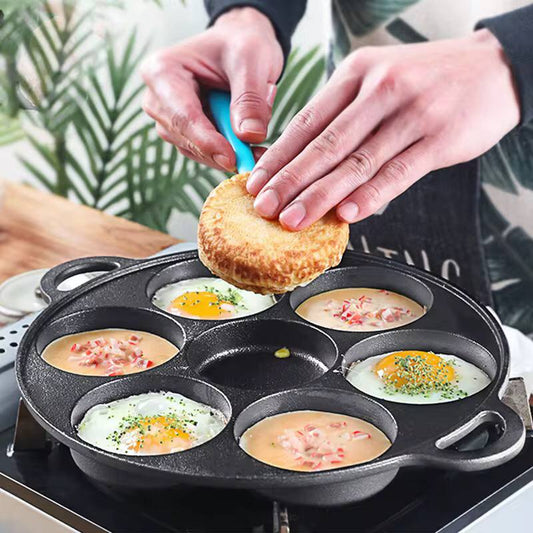 High quality die-cast non-stick induction Heavy gauge 7pc cupcake / 7 slot pancake baking pan