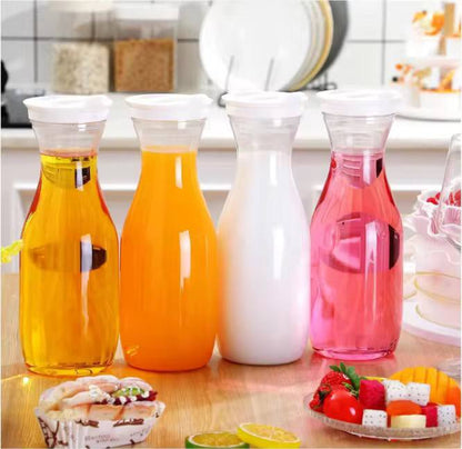 Clear pitcher jug , lightweight juice/water carafe with rubber flip lid.