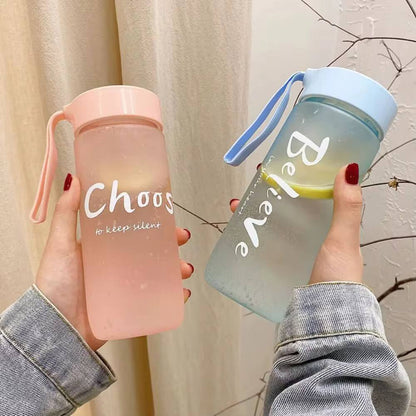 Frosted water bottles