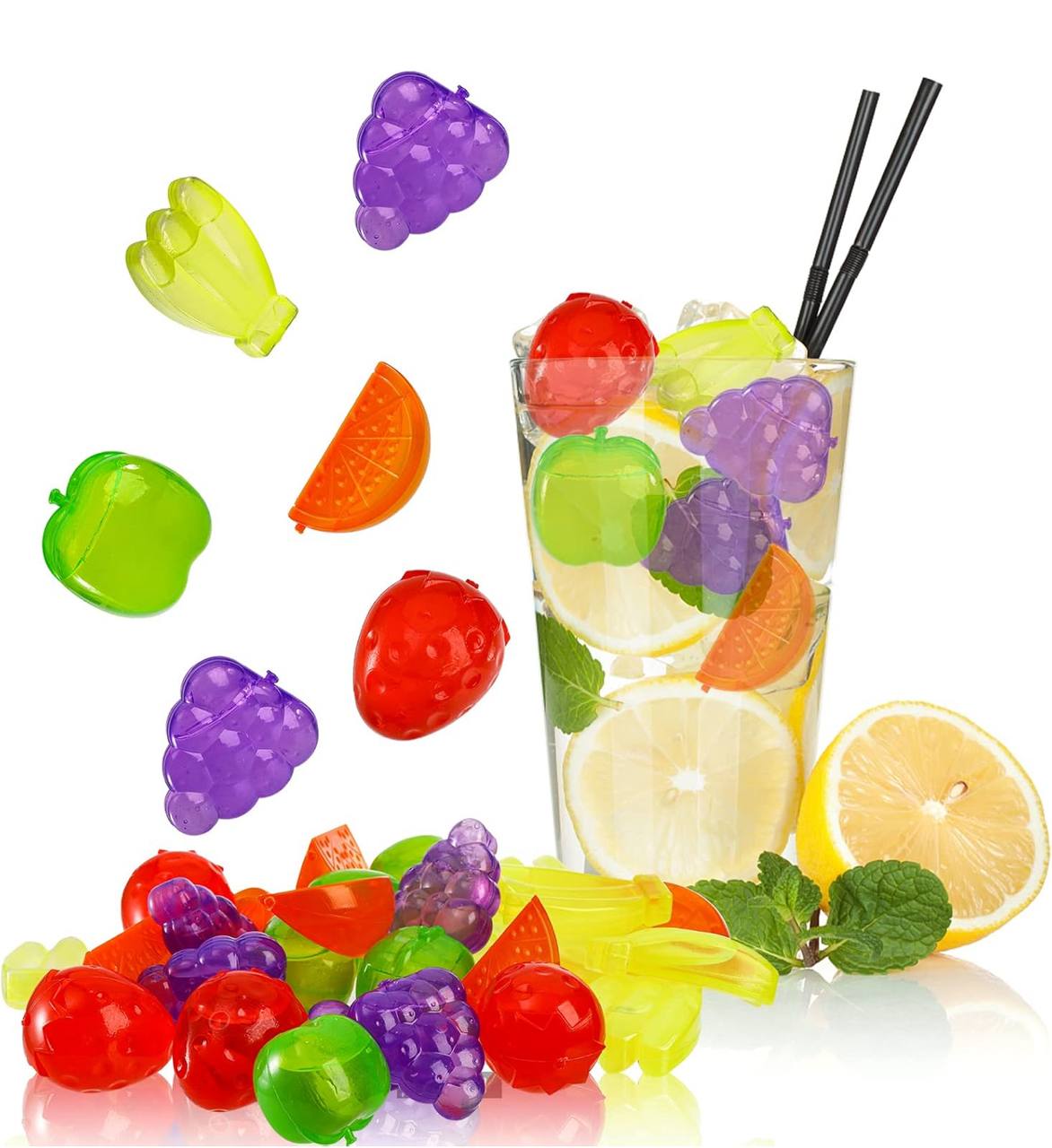 Reusable mixed fruit shape icecubes