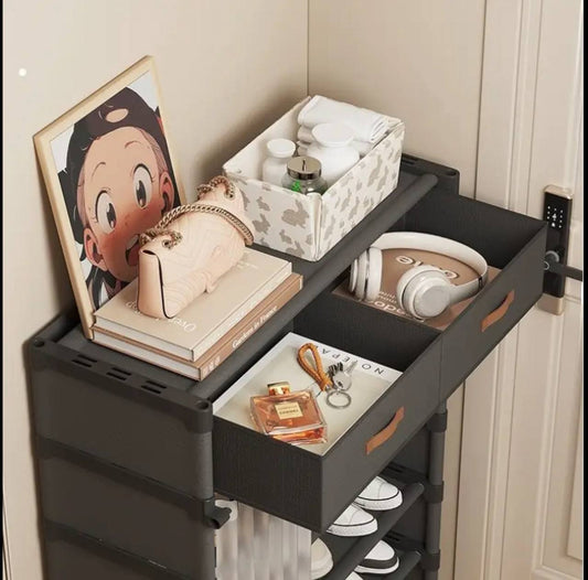 MULTI-LAYER SHOE CABINET WITH DRAWERS