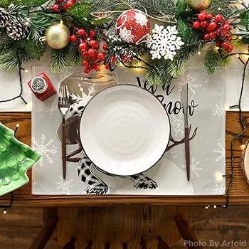 Plaid Christmas Rectangular Placemats Set of 2pcs