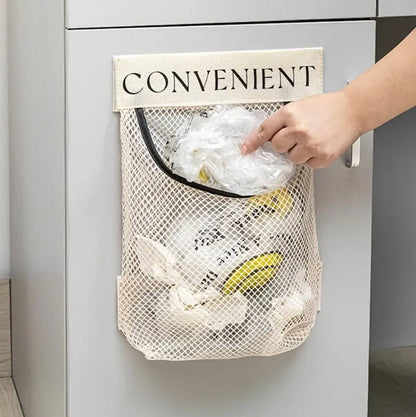 Mesh Hanging Storage Bags/Kitchen Garbage Bag Storage.