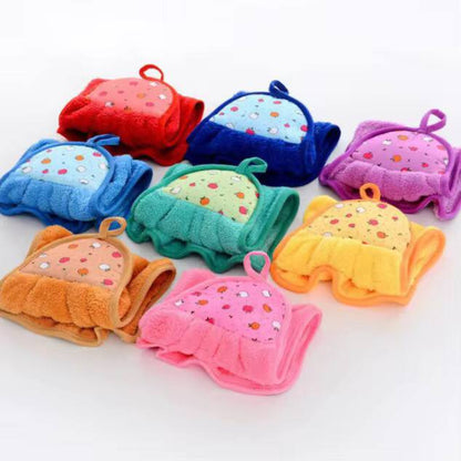 Super absorbent coral fleece kitchen towels