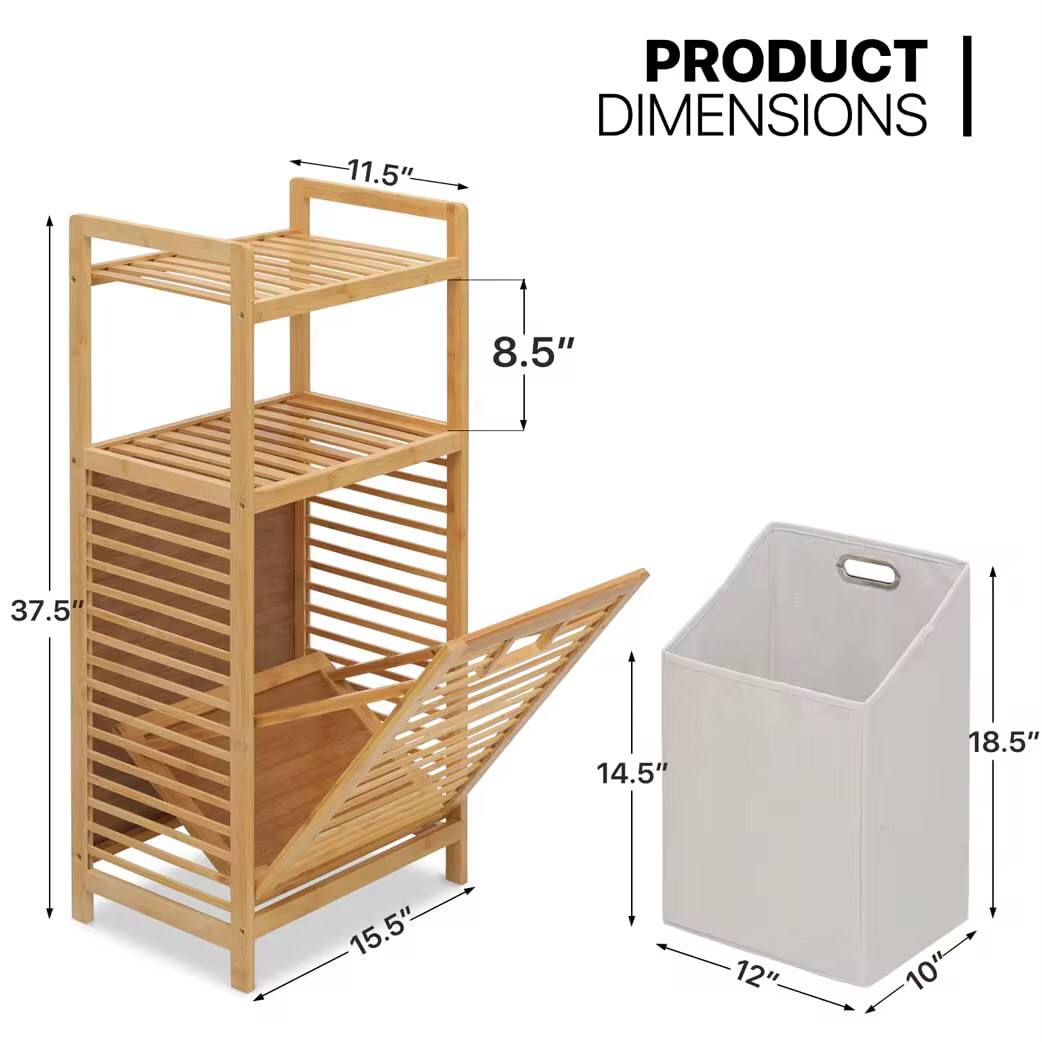 Bamboo laundry organizer