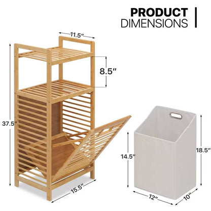 Bamboo laundry organizer