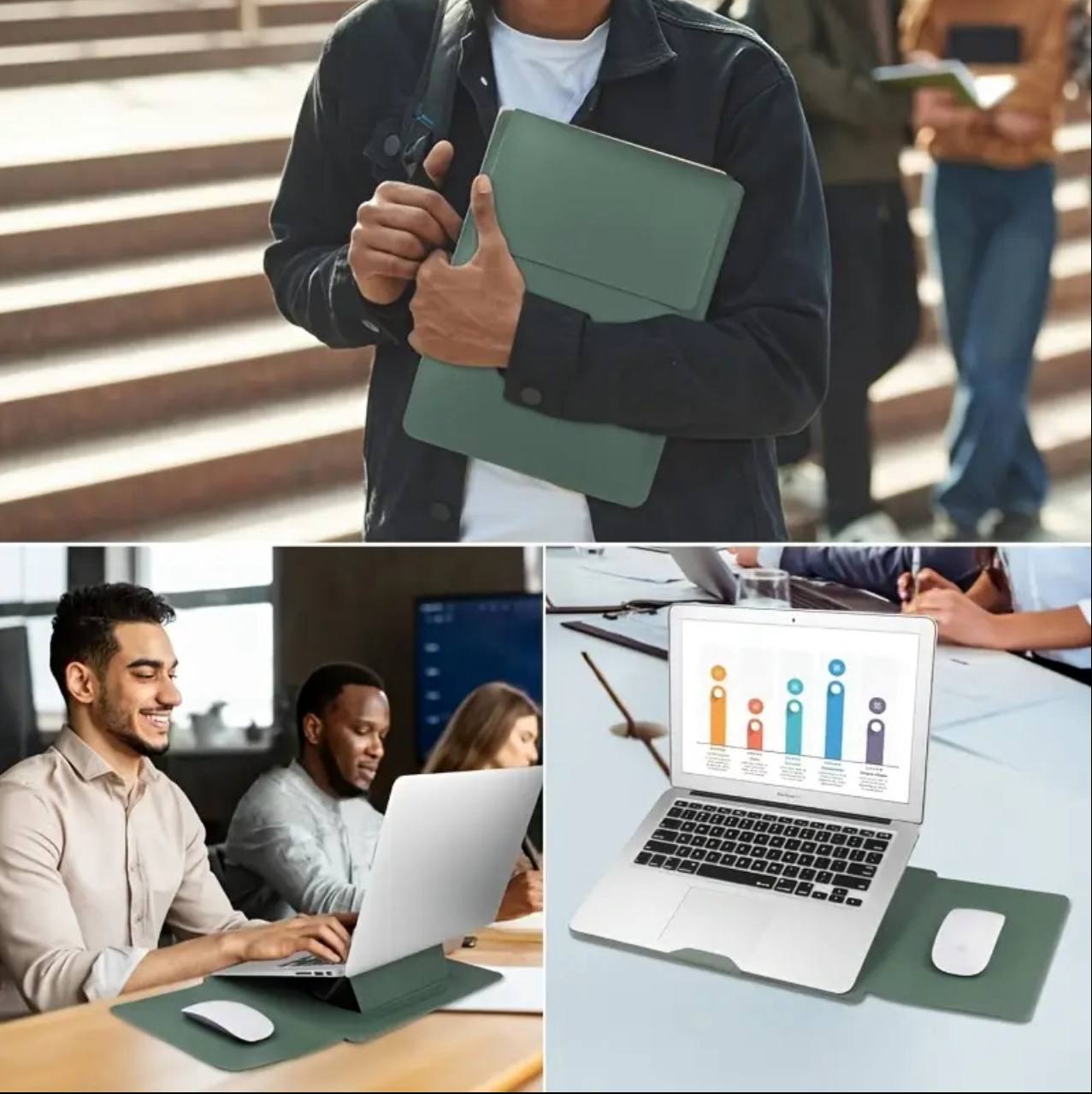 3-in-1 Laptop Sleeve & Stan