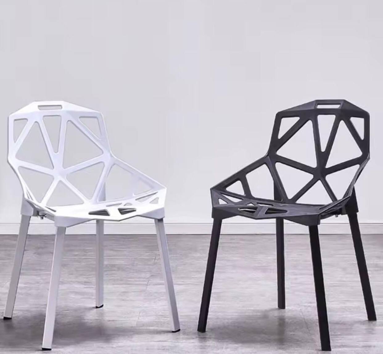 Modern simple geometric pattern like plastic chairs